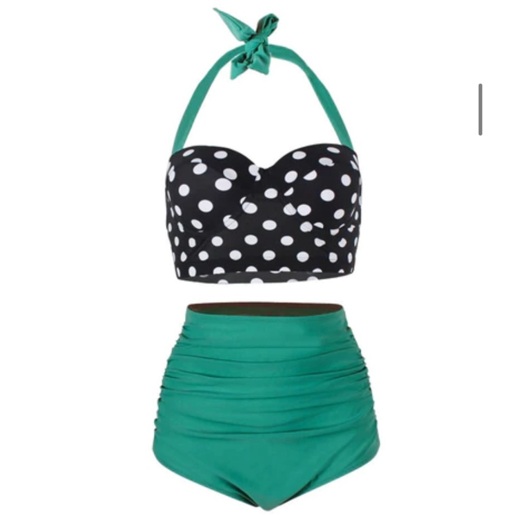 Vintage High-waisted Polkadot Bikini